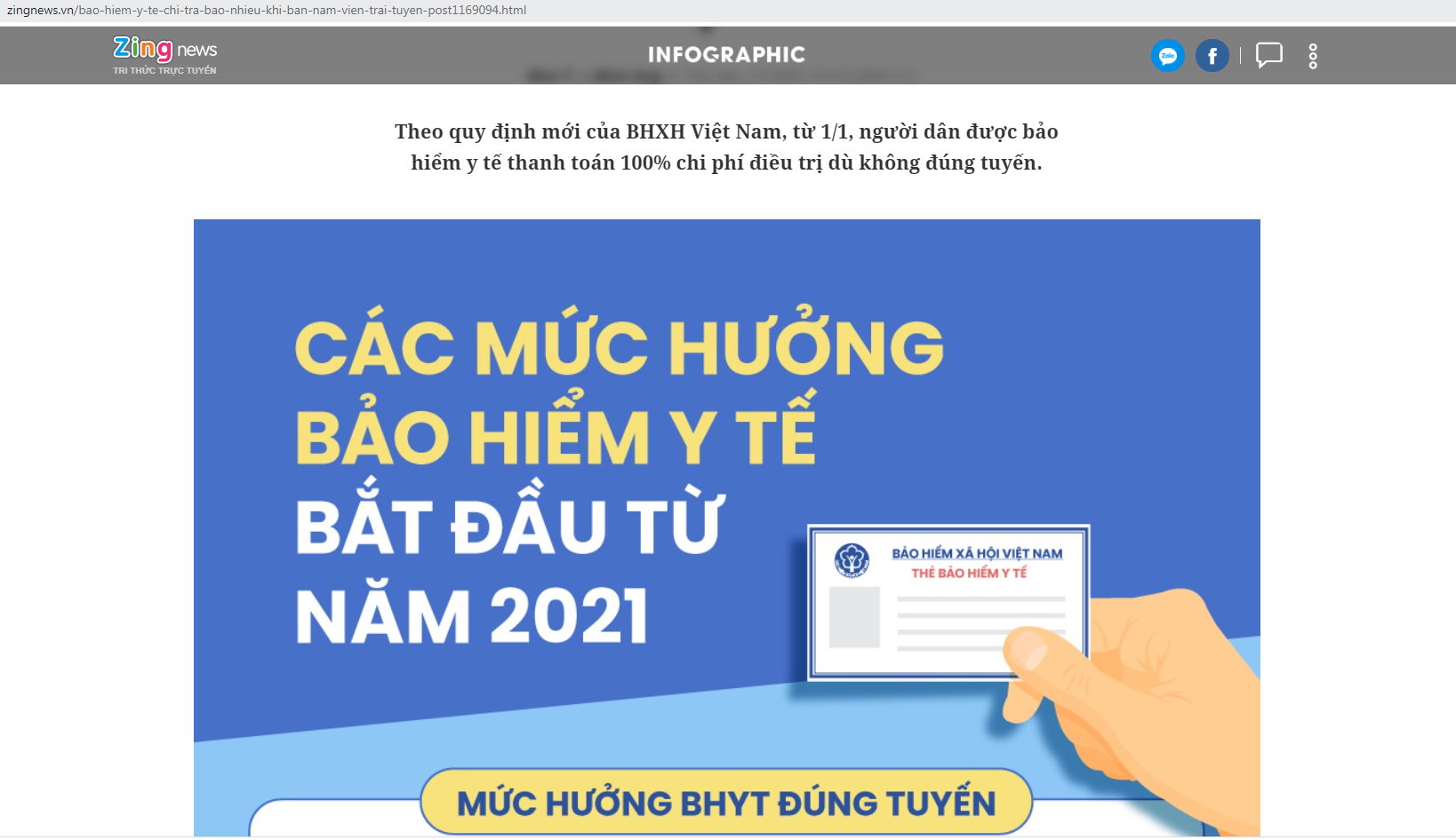 Từ 1/1/2021 nằm viện trái tuyến vẫn được bảo hiểm y tế thanh toán 100%