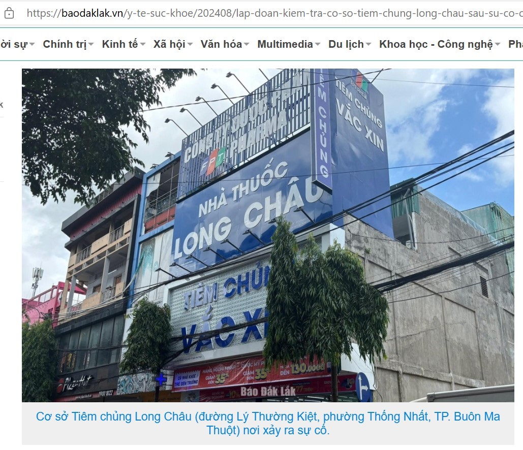 Sở Y tế vào cuộc vụ bé gái rơi nứt sọ tại cơ sở tiêm chủng Long Châu TP. Buôn Ma Thuột