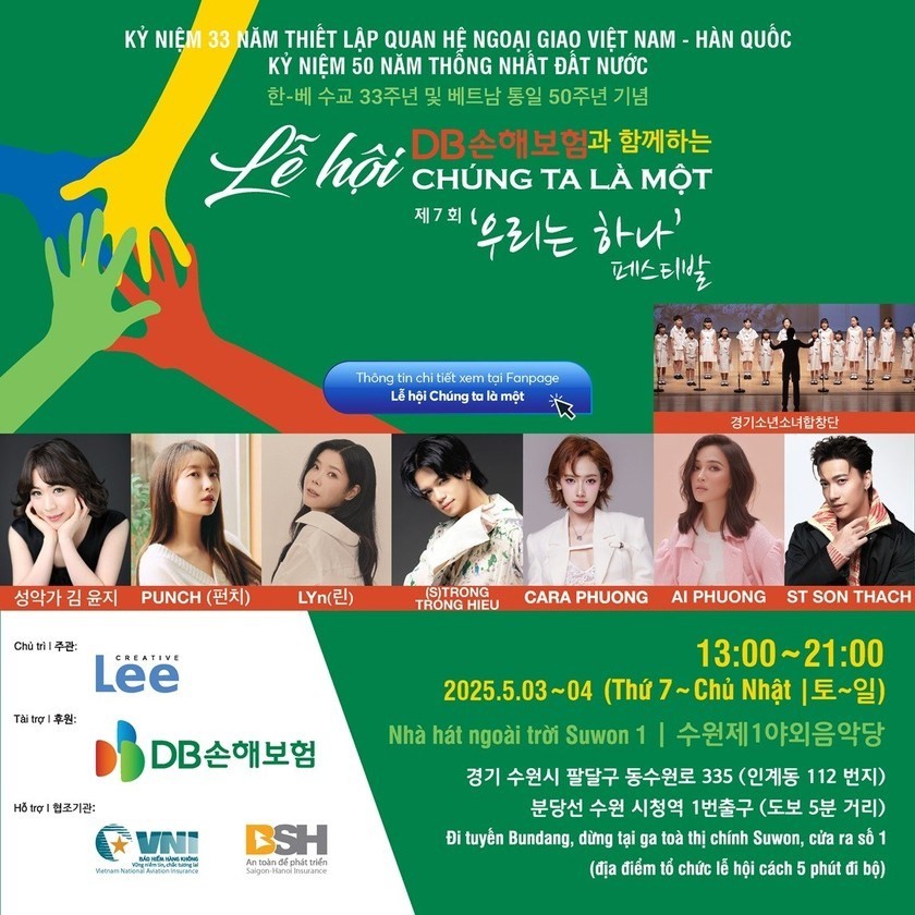 Lễ hội giao lưu văn hóa Hàn-Việt lần thứ 7 “Chúng ta là một - We Are Together”: Điểm hẹn văn hóa của cộng đồng người Việt tại Hàn Quốc