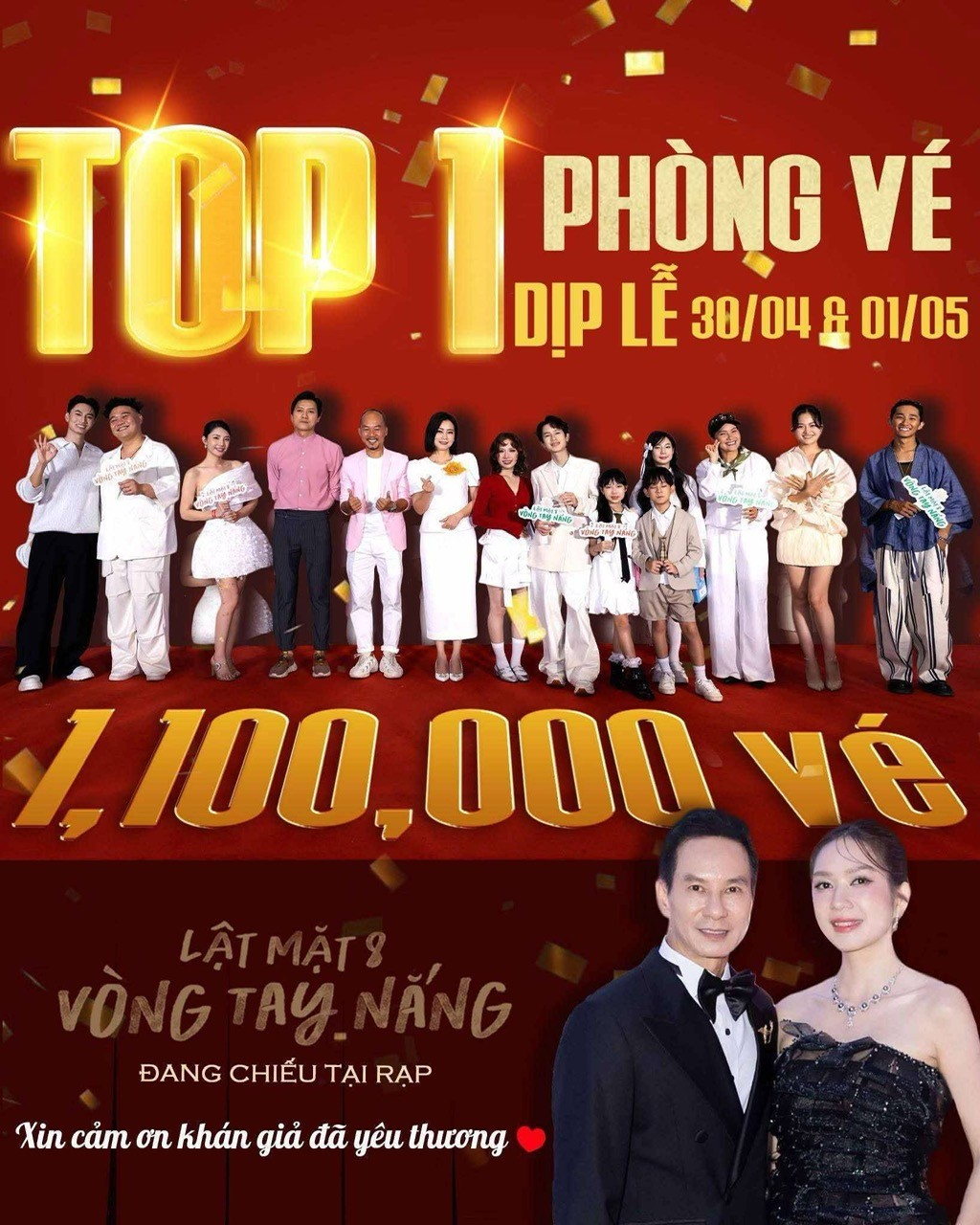 Sau 2 ngày khởi chiếu, 'Lật mặt 8: Vòng tay nắng' vượt mốc 100 tỷ đồng