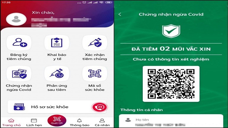 'Người có App xanh được di chuyển, App vàng hạn chế di chuyển, App đỏ không được di chuyển'