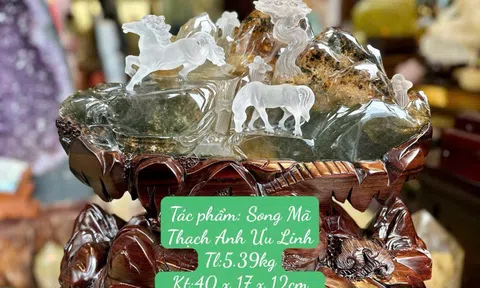 Song Mã Thạch Anh Ưu Linh – Tác phẩm nghệ thuật phong thủy dành cho biếu tặng lãnh đạo và giới doanh nhân dịp năm Ngựa 2026