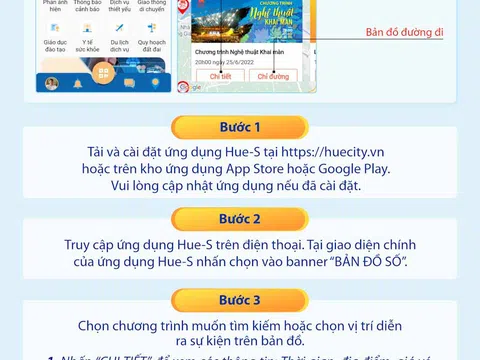 Trải nghiệm Tuần lễ Festival Huế 2022 cùng bản đồ số trên ứng dụng Hue-S