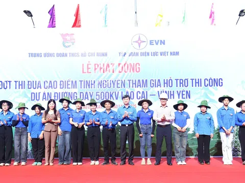 Phát động đợt thi đua cao điểm tình nguyện hỗ trợ thi công Dự án đường dây 500kV Lào Cai – Vĩnh Yên