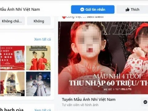 Cảnh báo chiêu lừa đảo tuyển mẫu nhí chụp ảnh làm đại diện thương hiệu