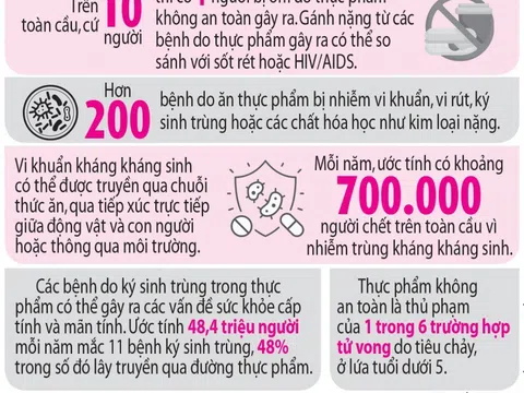 WHO gửi thông điệp 'Nếu không an toàn, thì đó không phải là thực phẩm' nhân Ngày An toàn thực phẩm thế giới 7.6